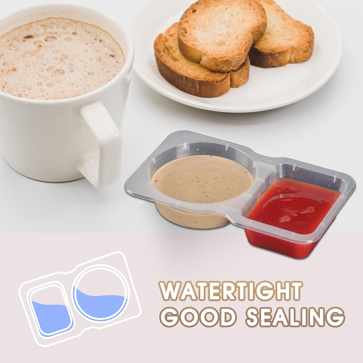 Double Compartment Condiment C - Food Storage Without Plastic recension och pris