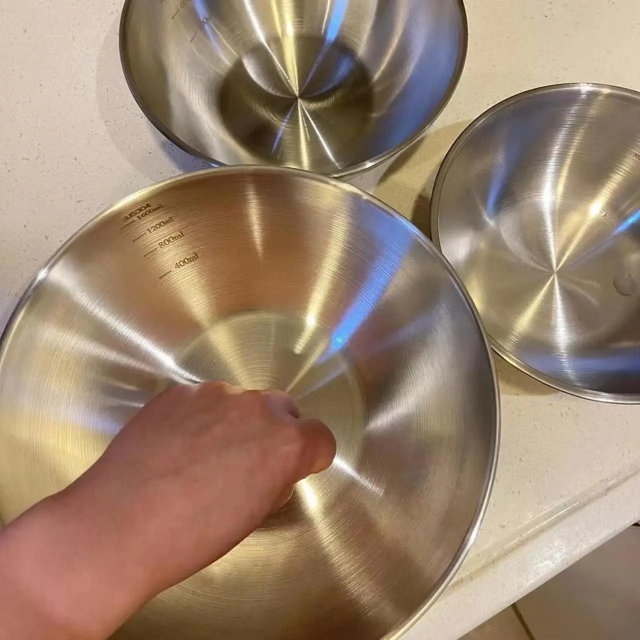 1-3 Stainless Steel Bowl Set w - Food Storage And Preservation recension och pris