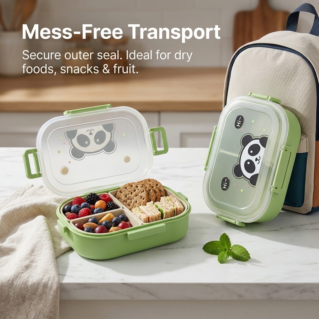 Reusable Plastic Divided Bento - Food Storage Microwave Safe recension och pris