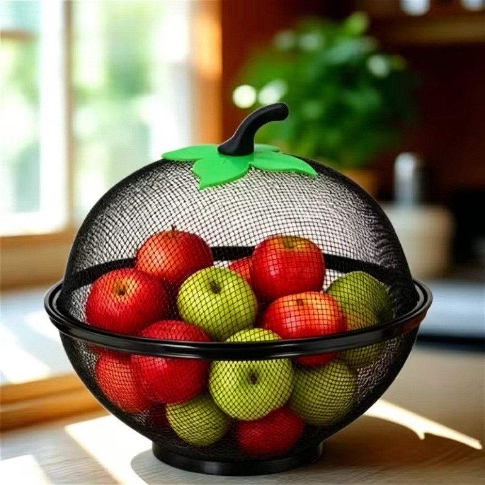 with Mesh Cover Metal Fruit Ba - Food Storage Rack For Kitchen recension och pris