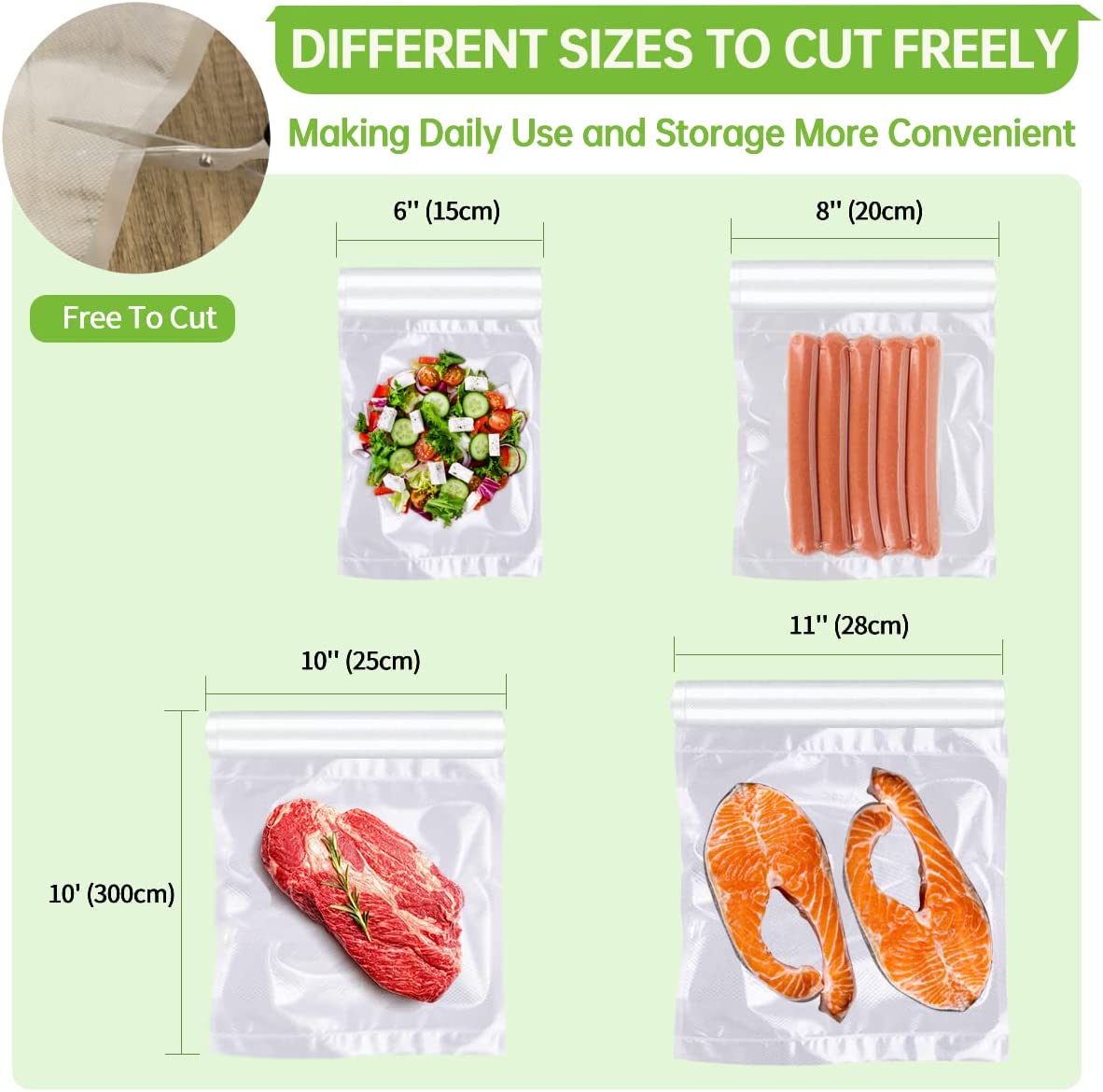 500cm/Rolls Food Vacuum Bags f - Food Storage Vacuum Bags recension och pris