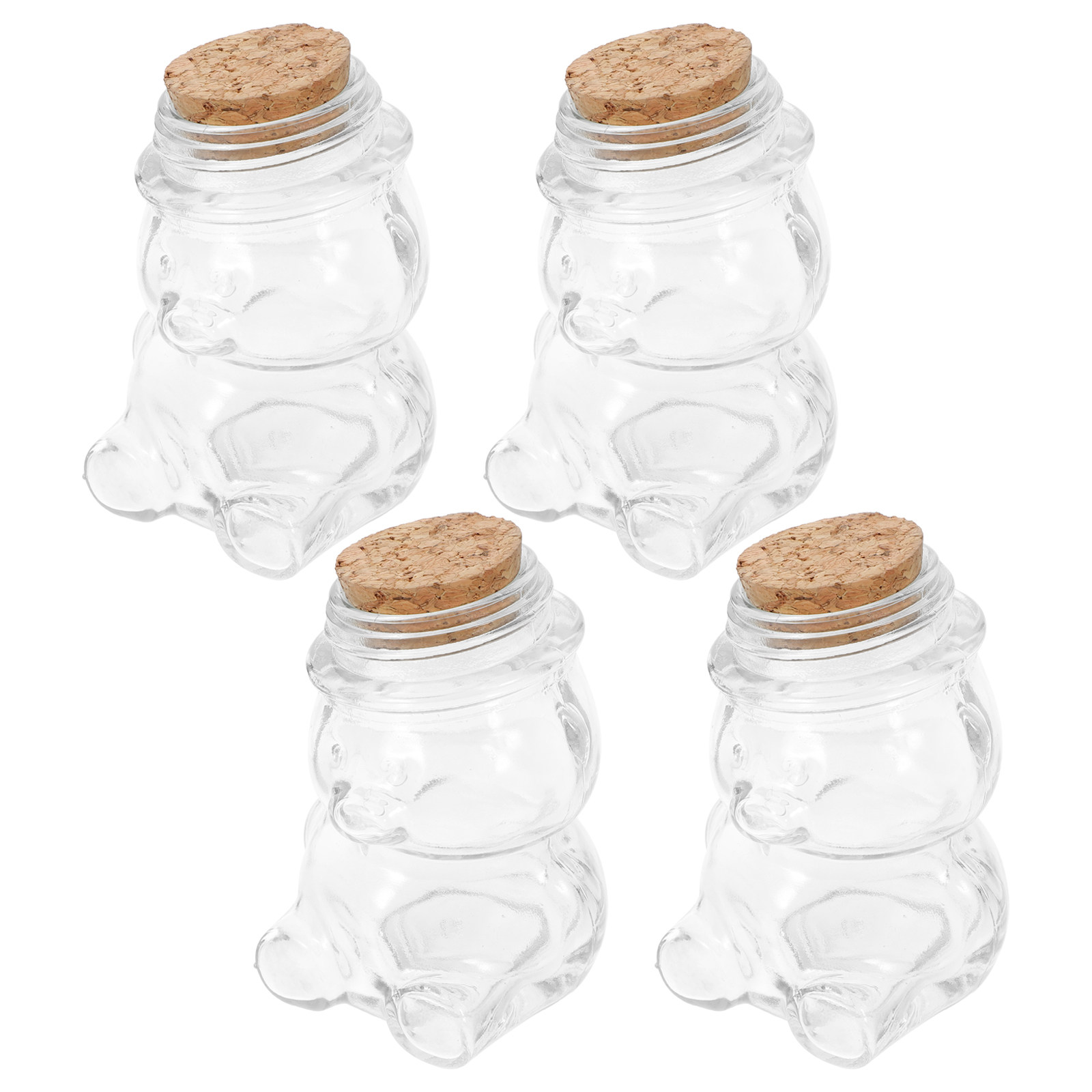 4Pcs Glass Candy Jar Set Trans - Food Storage Glass Containers recension och pris