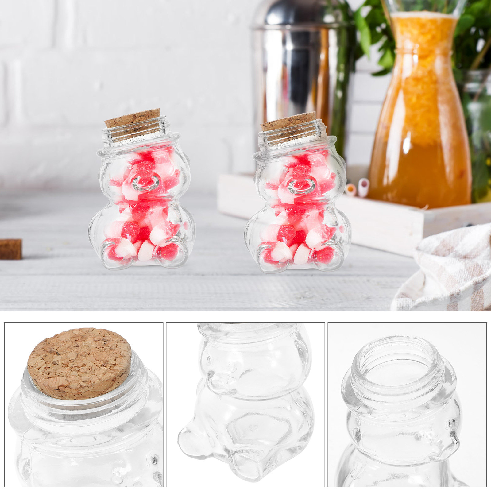 4Pcs Glass Candy Jar Set Trans - Food Storage Glass Containers recension och pris