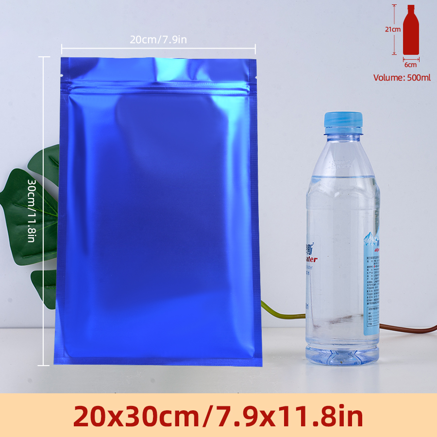 100pcs Matte Blue Foil Zipper  - Food Storage Zipper Bags recension och pris