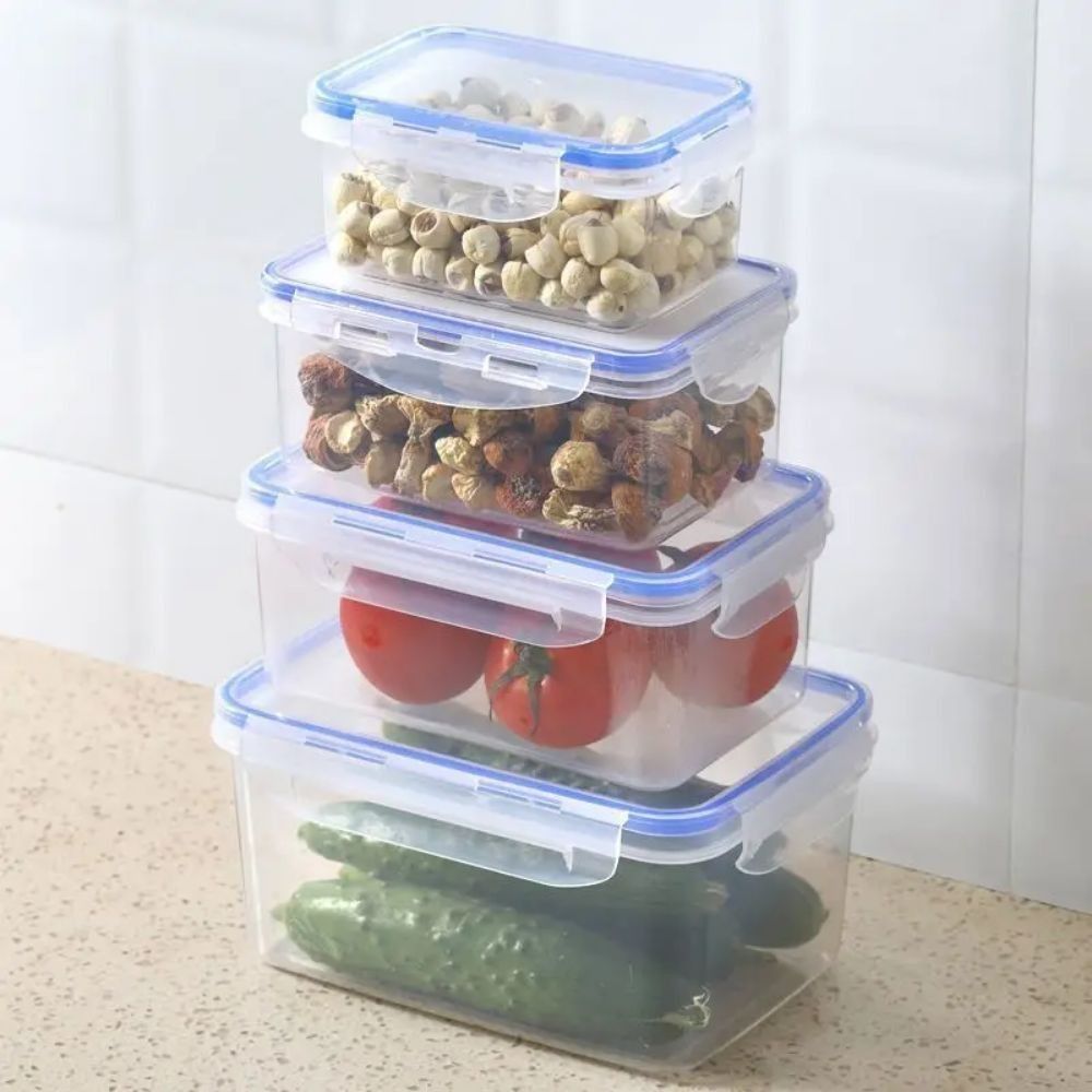 1/4PCS Safe Plastic Refrigerat - Food Storage Microwave Safe recension och pris