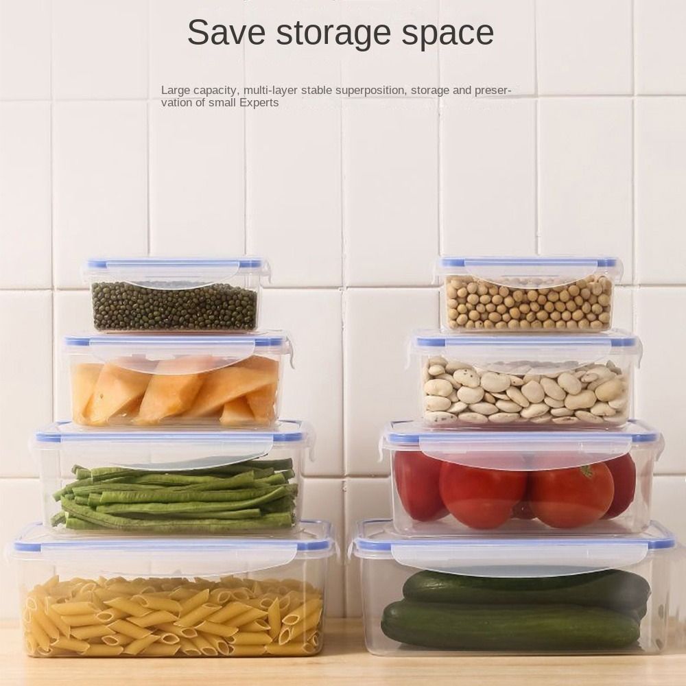 1/4PCS Safe Plastic Refrigerat - Food Storage Microwave Safe recension och pris