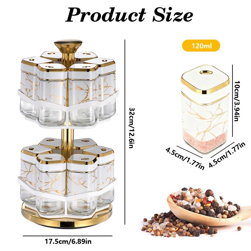 360° Rotating Spice Rack Organ - Herb Keeper Container recension och pris