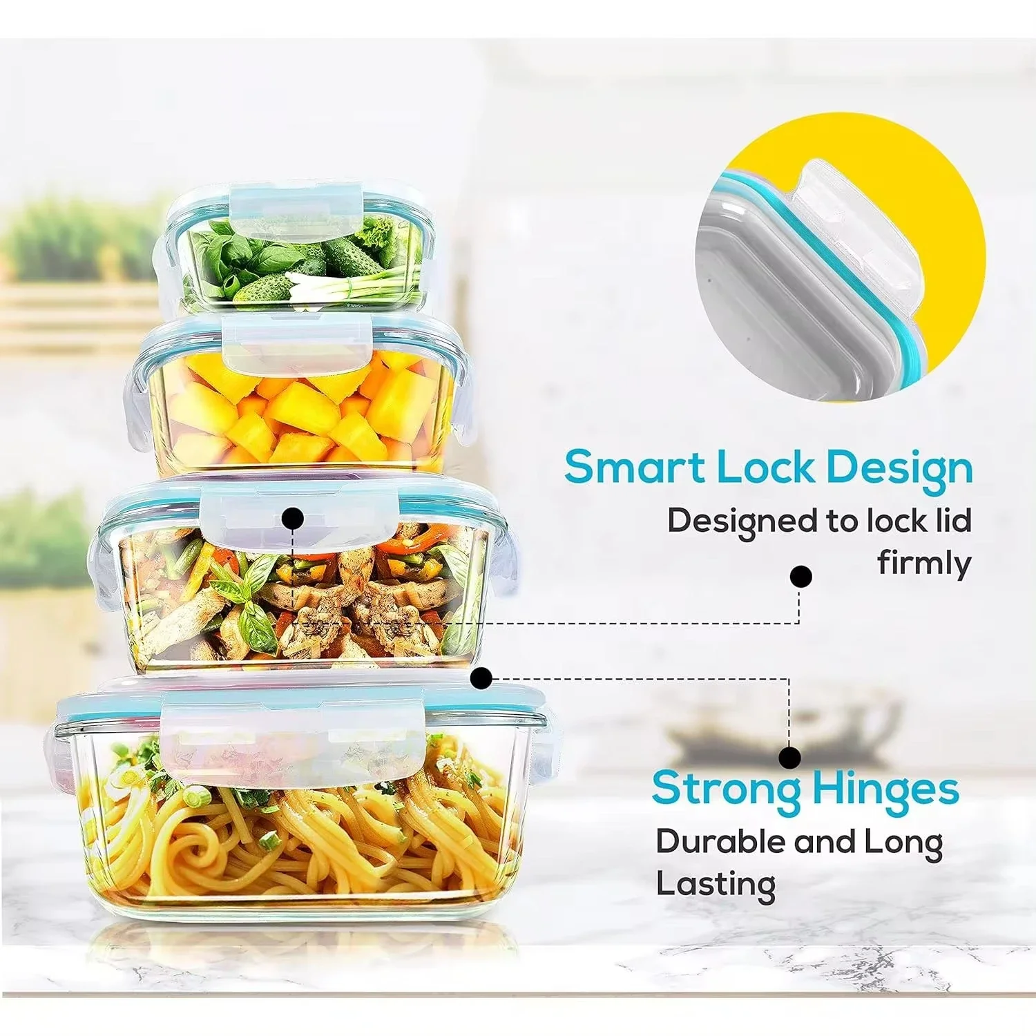 Glass Lunch Box Food Storage C - Food Storage Glass Containers recension och pris