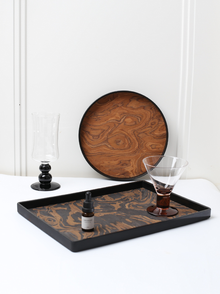 Serving Tray Natural Wood Vene - Food Storage Medieval recension och pris