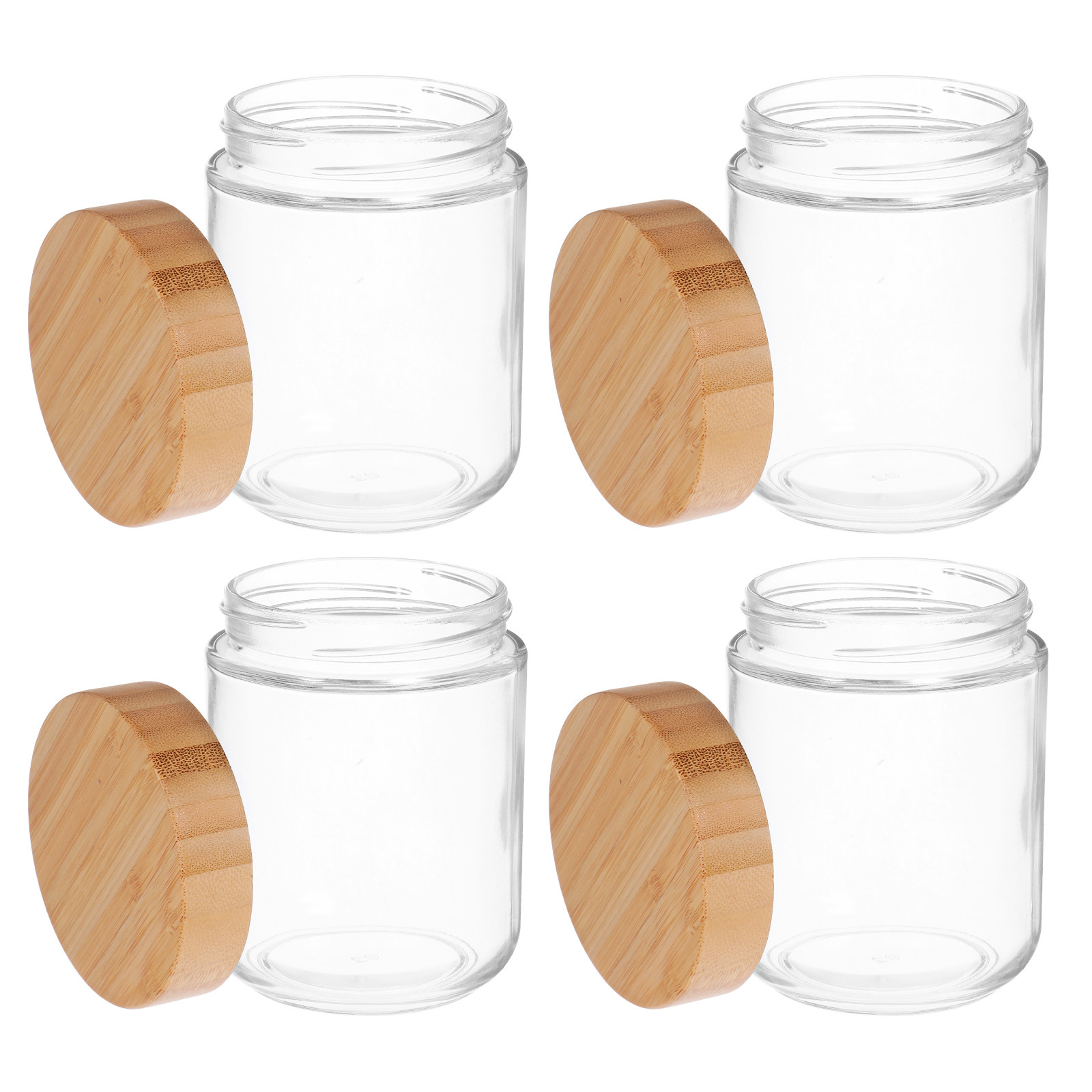 4Pcs Glass Kitchen Storage Jar - Food Storage Glass Containers recension och pris