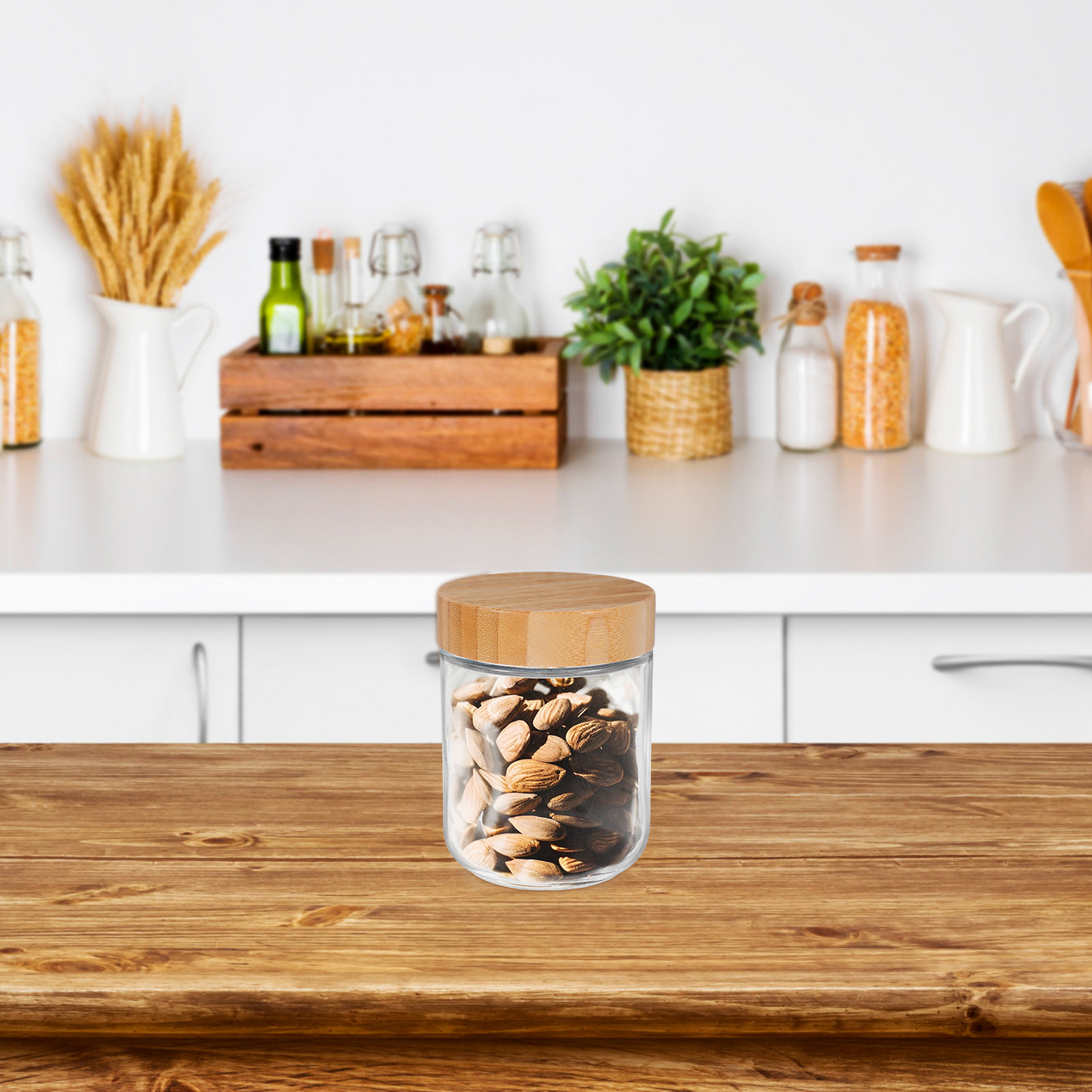 4Pcs Glass Kitchen Storage Jar - Food Storage Glass Containers recension och pris